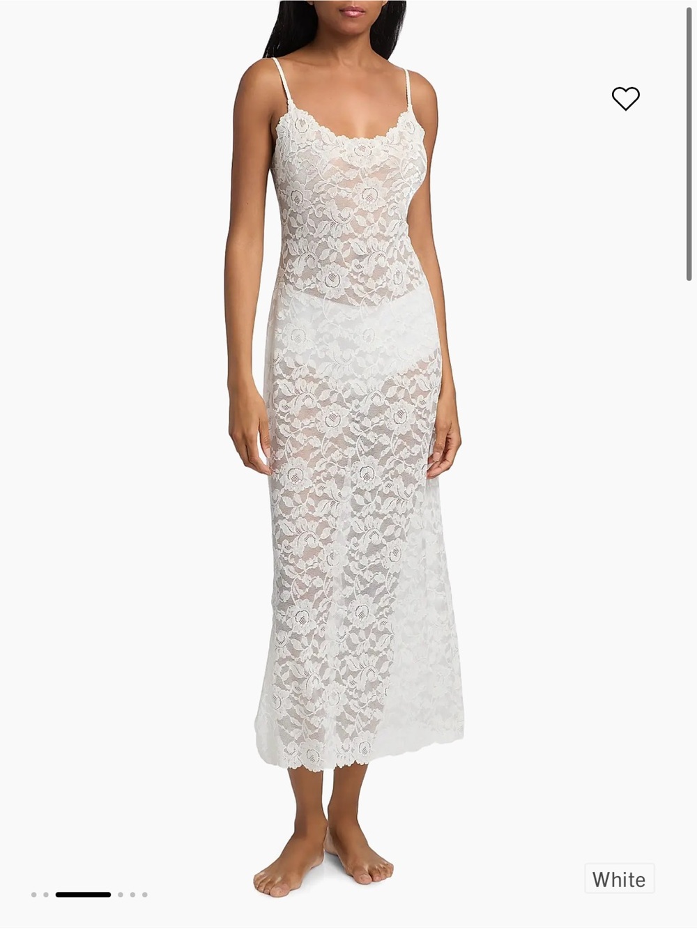 Natori Peony Sheer White Lace Slip